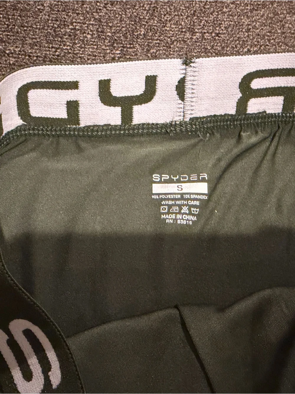 Spyder Olive Green Men's Performance Boxer Briefs with White Logo Waistband